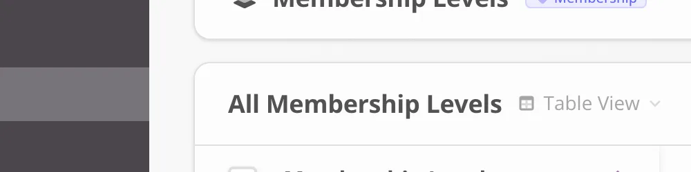 A cropped membership row in Simply Members.
